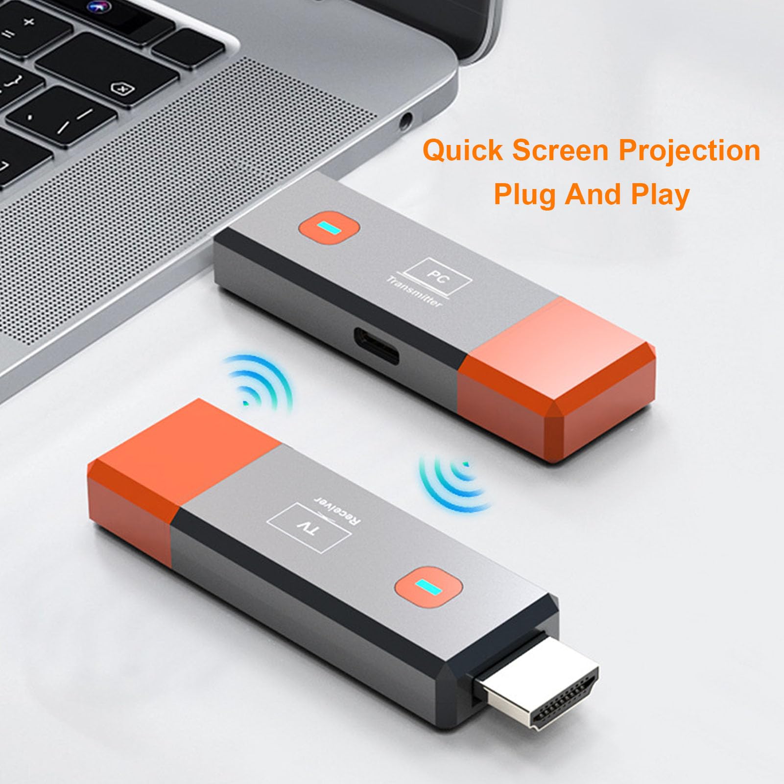 Zunate Bezprzewodowy Nadajnik i Odbiornik HDMI, Dwuzakresowy Bezprzewodowy Przedłużacz HDMI o Długości 165 Stóp/50 M, Wejście Dekodowania 4K, Wyjście 1080P, do Telewizora PC Laptop