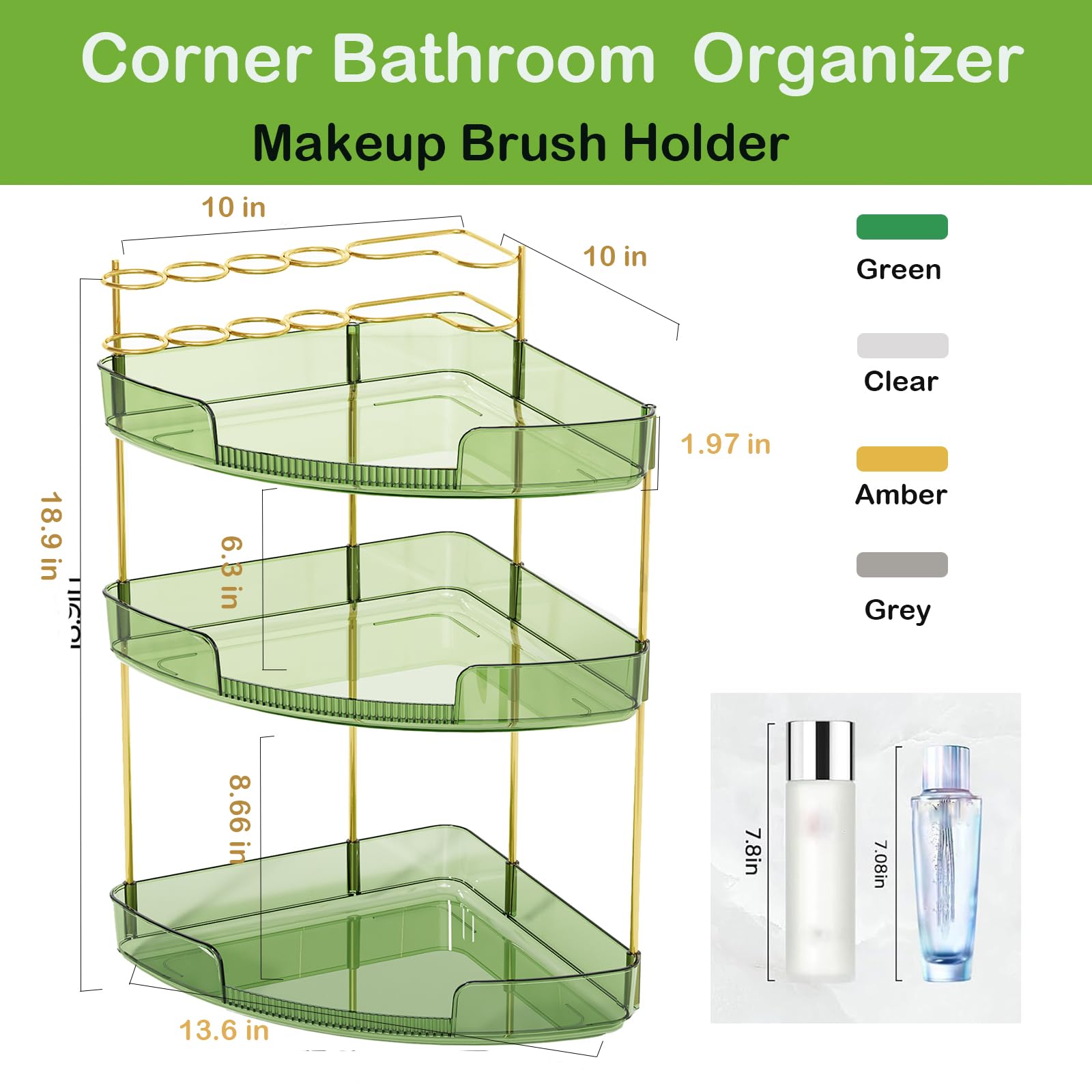 FELIZHOUSE Acrylic Makeup Organizer for Vanity & Bathroom Countertop