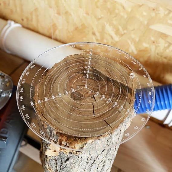 7.87inch Circular Center Finder Compass Center Finder Woodworking Circular Center Finder For Woodworking Turning And Finishing Woodworking 1pcs
