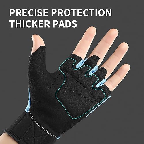 Miniatura 4 de Guantes de levantamiento de pesas para hombres, guantes de entrenamiento para mujeres, guantes de gimnasio transpirables y cómodos, antideslizantes,
