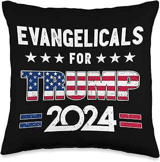 Evangelicals for Trump 2024 American Campaign Support Throw Pillow