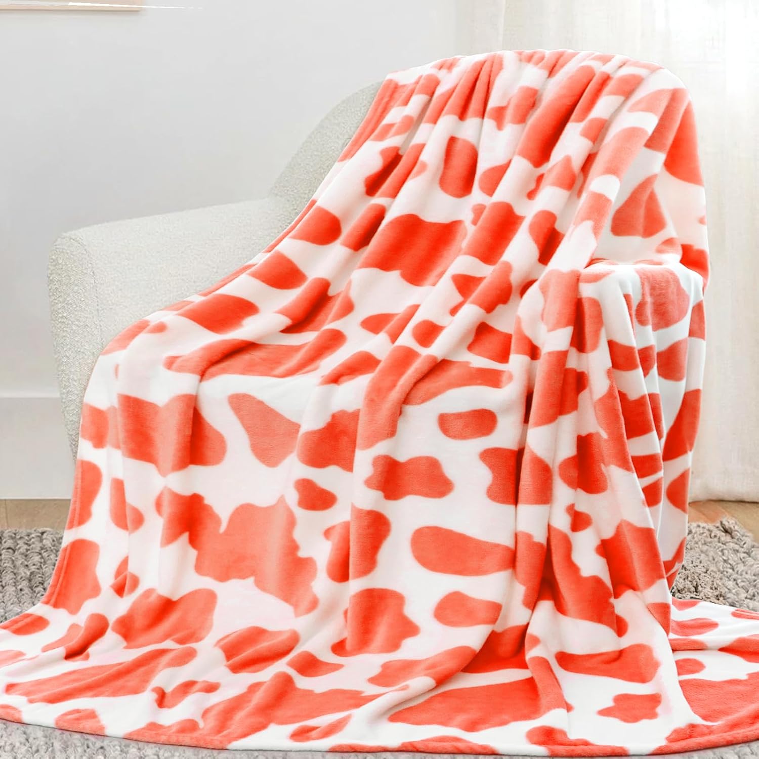 Soft Blankets and Throws Blanket Orange Fleece Blanket Lightweight Blanket Home
