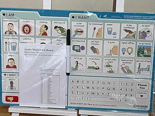 Vidatak EZ Board para tablero de comunicación del paciente, tablero de símbolos de imagen
