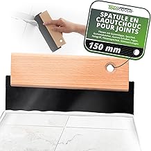 ToolSpace Rubber Spatula 150 mm Tile Spatula with Wooden Handle Joint Eraser - Joint Eraser - Earthenware Tools Rubber Trowel Gum Rubber Trowel Ergonomic Work