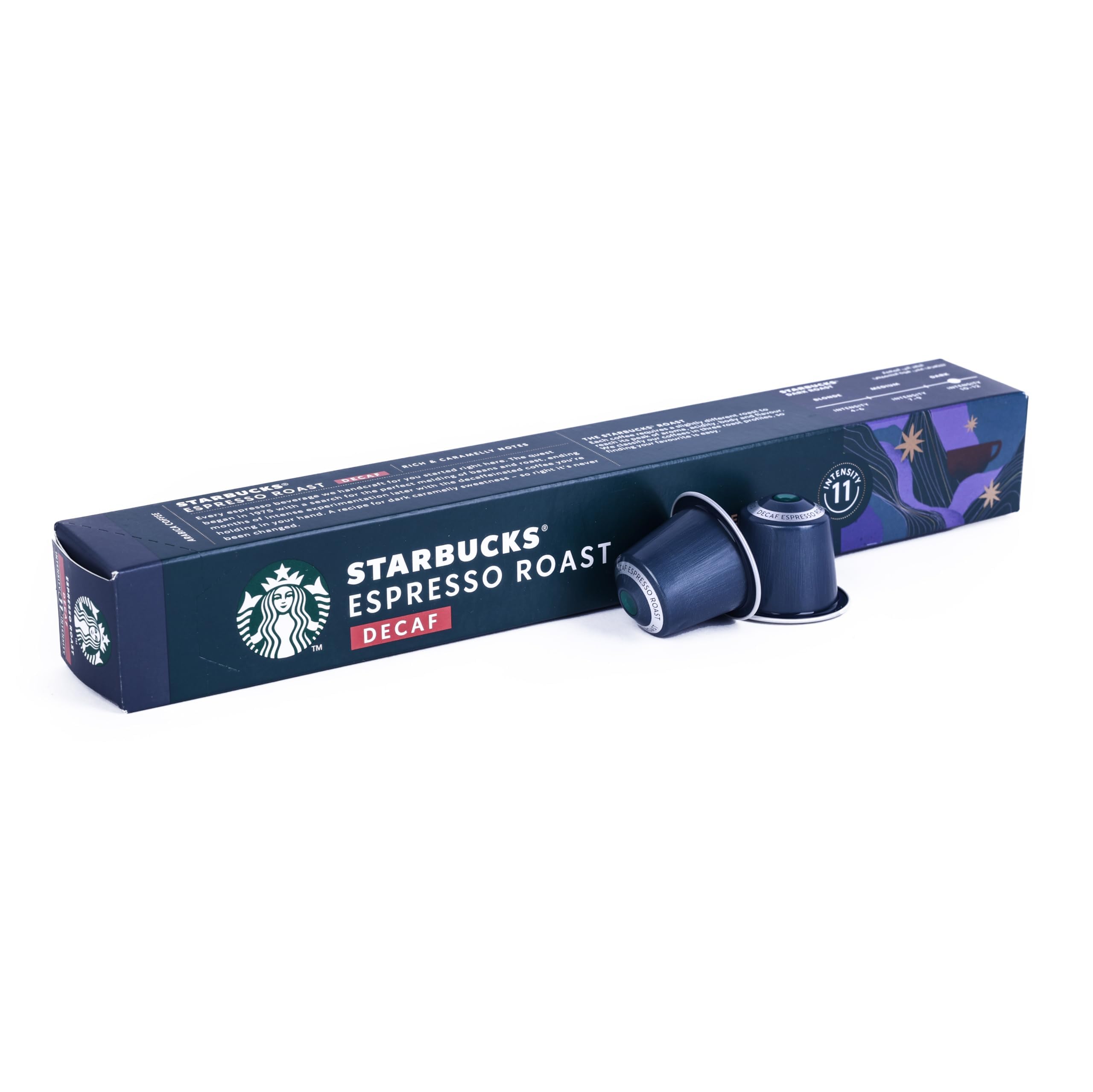 STARBUCKS Espresso Roast Decaf Coffee Pods (10 Capsules) | Nespresso Compatible | Single Serve | Dark Roast | Decaffeinated Coffee-image-5