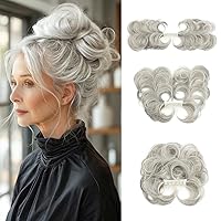 Vista 16 de Peine de moño desordenado con clip lateral para mujer, corto, natural, lacio, versátil, ajustable, fácil de peinar, piezas de cabello