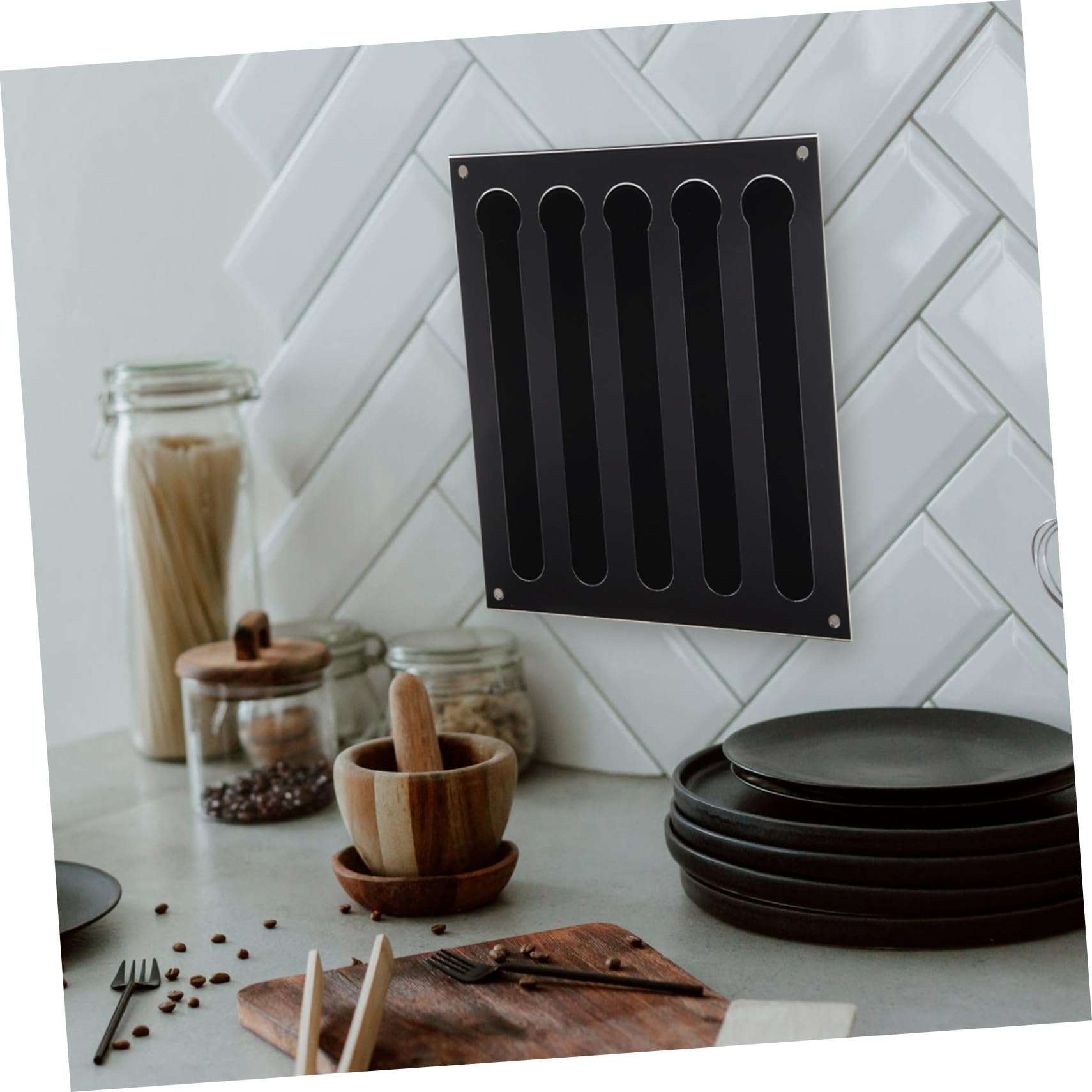 Cabilock Wandmontierter Kaffeekapselhalter Aus Transparenter Kapselbehälter Platzsparender Kaffeezubehör Für Espressomaschine