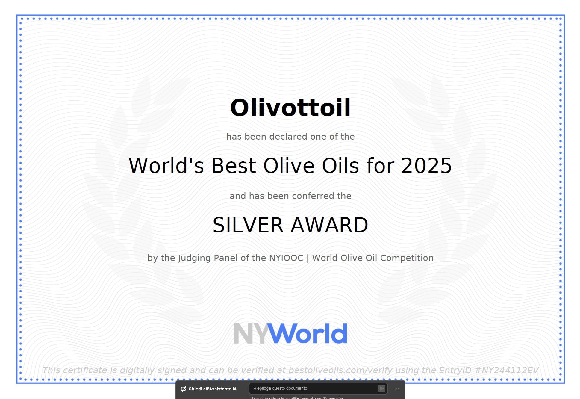 Olivottoil Édition 2025/2026 !!! Olivottoil Pack à l'huile d'olive extra vierge italienne | Riche en antioxydants | Sans pesticides |