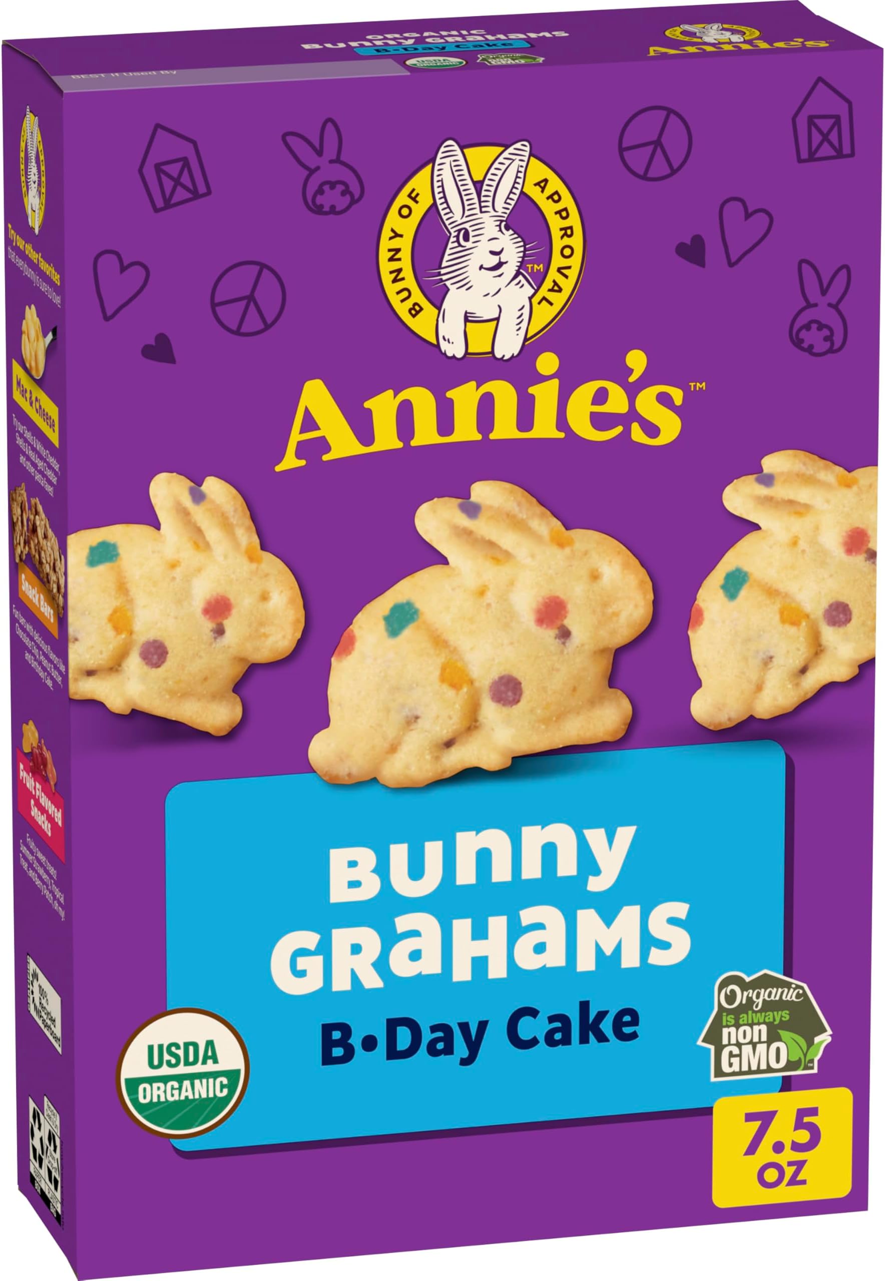 Annie's Homegrown Organic Birthday Cake Bunny Graham Snacks, 7.5 oz.