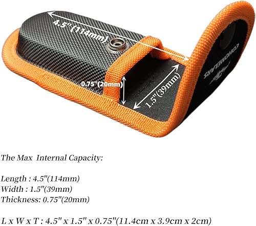 Miniatura 4 de Funda de nailon para cuchillo multiherramienta de 4 a 4.25 pulgadas, bolsa para cuchillos de transporte horizontal para cuchillos de bolsillo