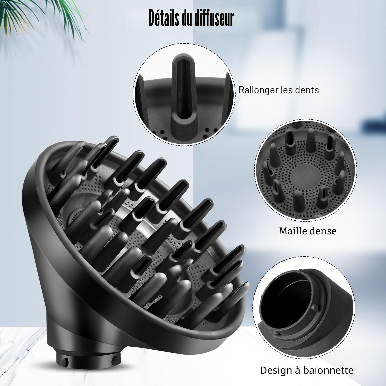 Diffuseur pour Dyson Airwrap Styler HS01 HS05, convertissant votre Air Wrap Styler en sèche-cheveux