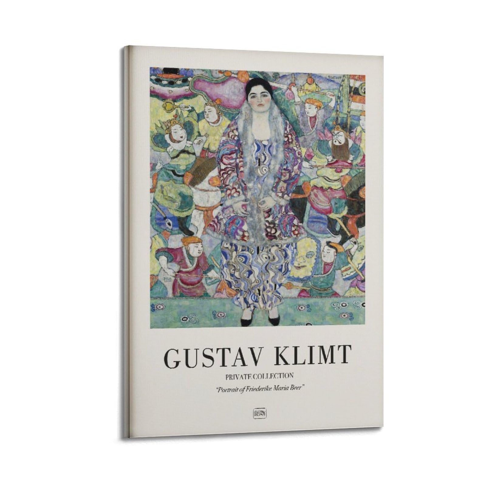 xiaoxiaoshen Gustav Klimt 'portrait of Friederike Maria Beer' Nouveau Canvas Poster Wall Art Prints Room Aesthetic Murals Bedroom And Living Decorations 08x12inch(20x30cm)