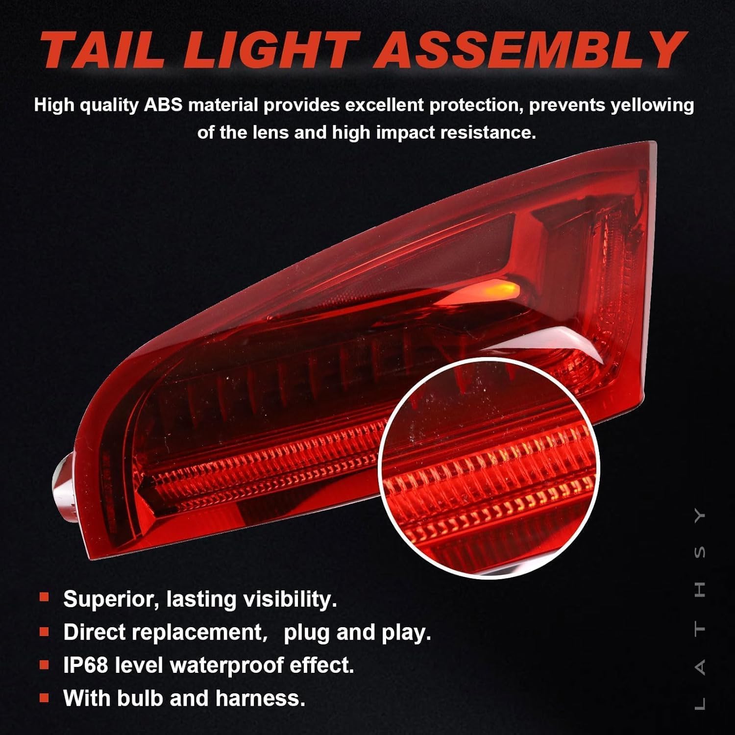 Right Passenger Side Tail Light Compatible With 2013-2017 Cadillac XTS LED Rear Taillight Replace 23238006