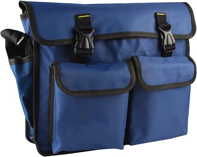 Andux Zone Tool Pouch Hardware Electrician Bag Multifunctional Thick Canvas Tool Kit WJSNB-06 (Blue)
