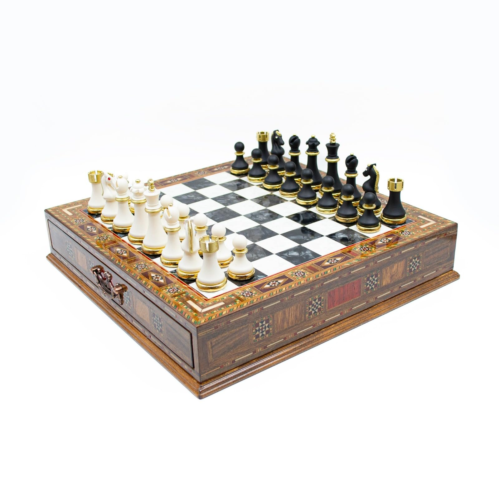 Handmade Luxury Chess Set with Storage, Handmade Decorative Chess Set, Custom Premium Chess Board, Modern Chess Set