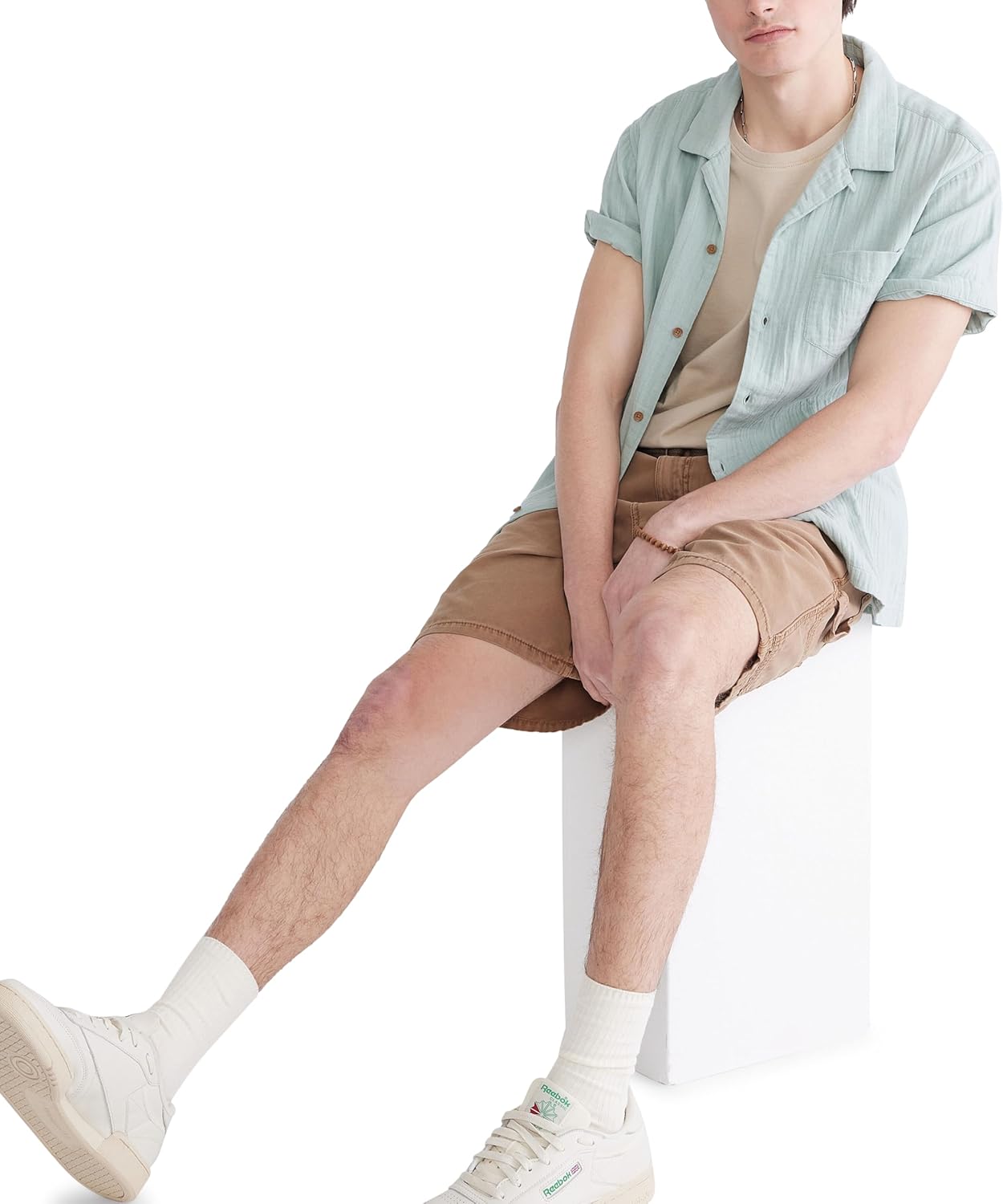 AEROPOSTALE Men's Woven Button Down Short Sleeve Shirt - Image 3