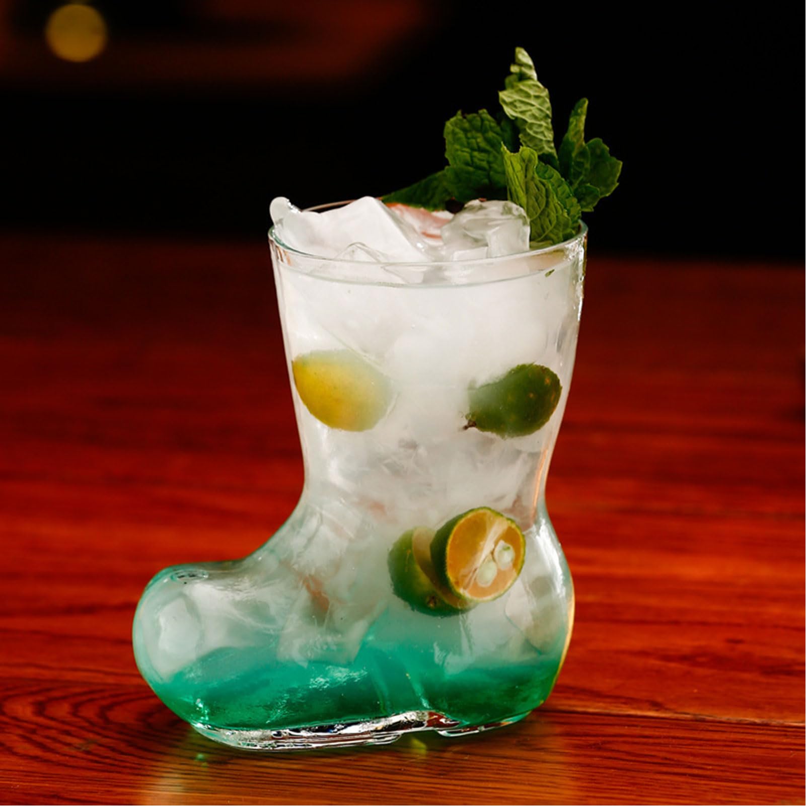 NNXHWY 2PCS 13.3oz Boots Glasses,Boot Cocktail Glass,Cute Shot Glasses,Cute Glass Juice Cups,Clear Martini Glasses Drinks Cup,Glassware Drinking Glasses for Juice Coffee Cocktail