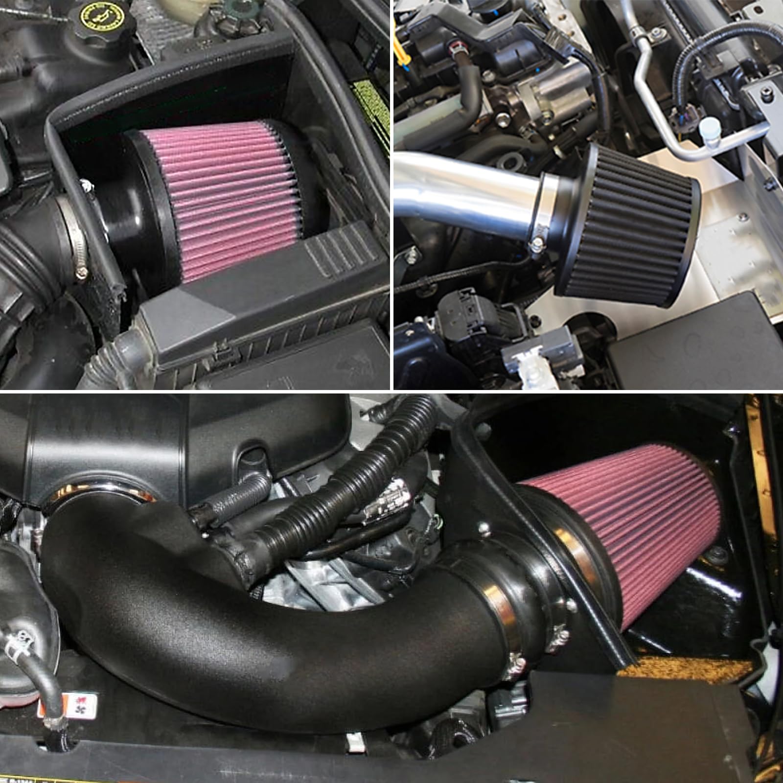 RIAYOOE 3 3.5 4 Inch Cold Air Intake Filter 76mm 89mm 101mm - View #11