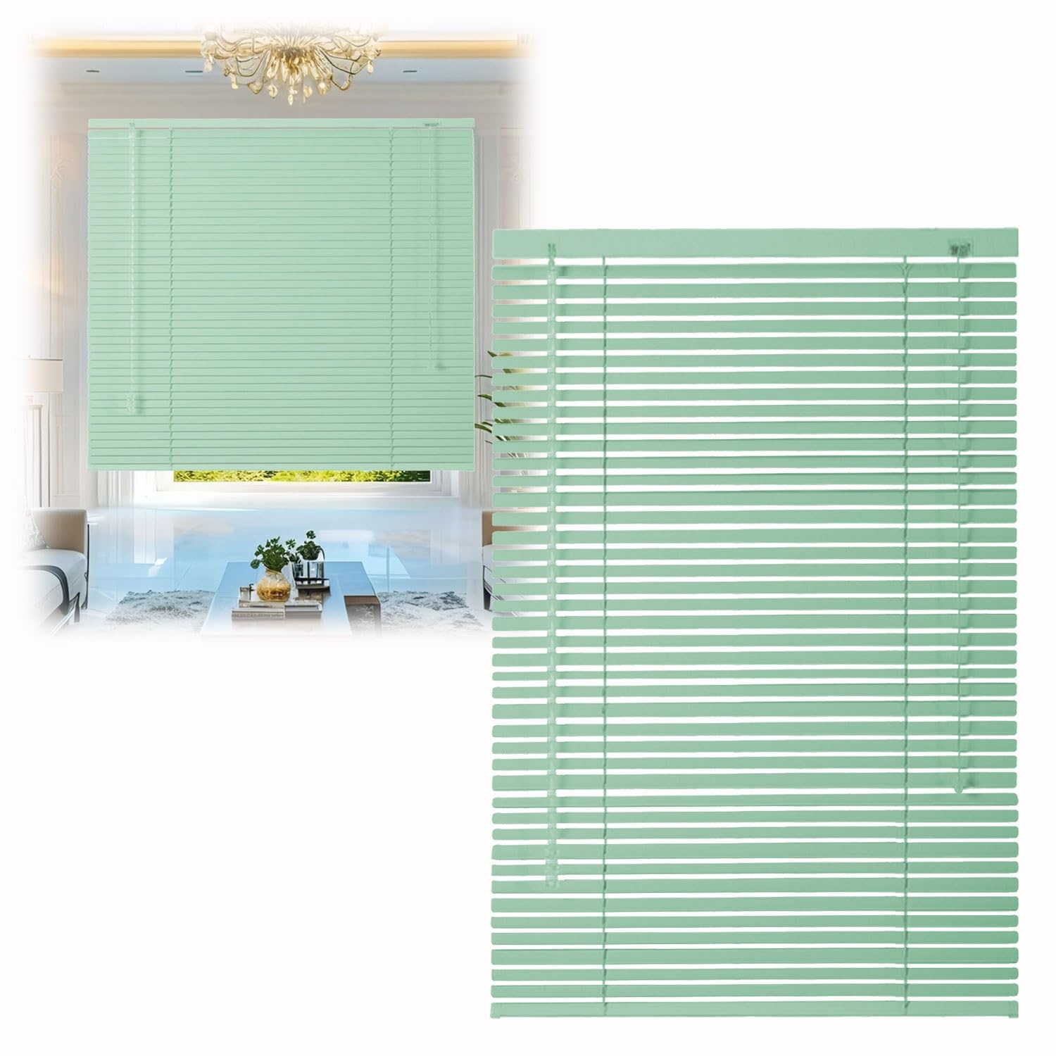 Aluminum Mini Blinds 1 Inch Horizontal Blinds Metal Slat Darkening Venetian Blind Cordless Custom Window Shades for Office Home Windows Blinds 18" 24"