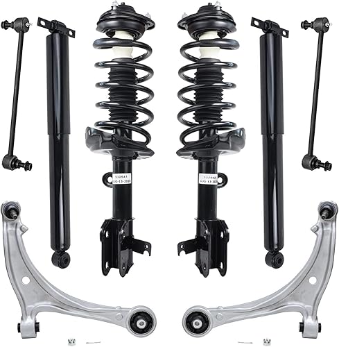 Miniatura 337 de Detroit Axle - Kit de puntales delanteros de 6 piezas para Chevrolet Aveo Aveo5 Pontiac G3 Wave, barra estabilizadora, varillas de acoplamiento