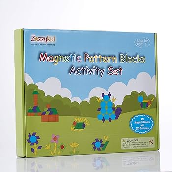 フラムキッズ Amazon.com: ZazzyKid Kids Magnetic Pattern Blocks Set: 216