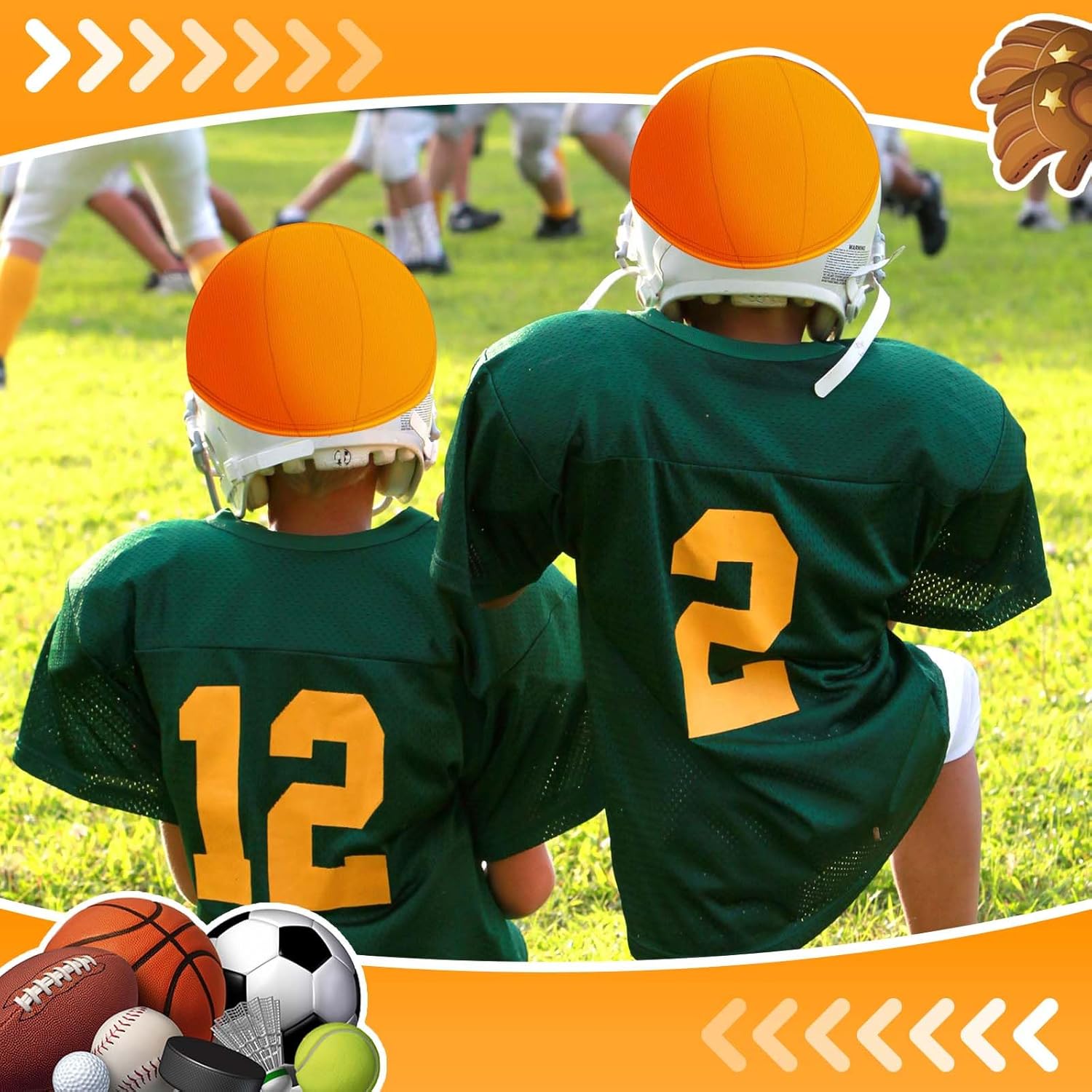 Ramede Football Helmet Covers for Practice Scrimmage Cap Helmet Cover Scrimmage Cap for Youth Adult Football Hockey Training Accessories 10.4 Inch in Diameter