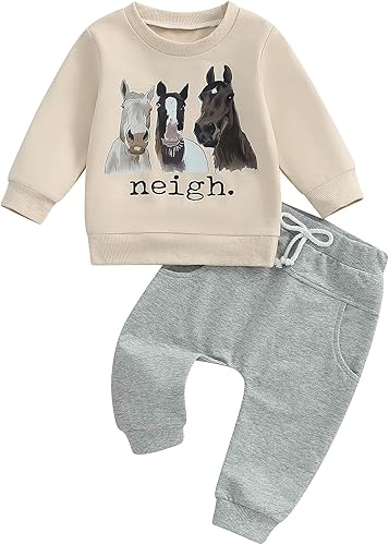 Ursobutegl Toddler Baby Boys Outfits Western Country Farm Lo