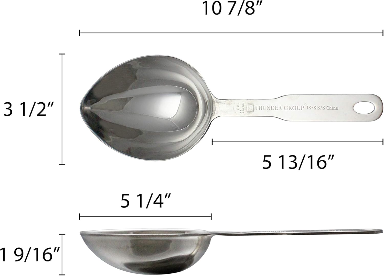 Thunder Group 1-Cup Heavy Duty Measuring Scoop, 11-Inch