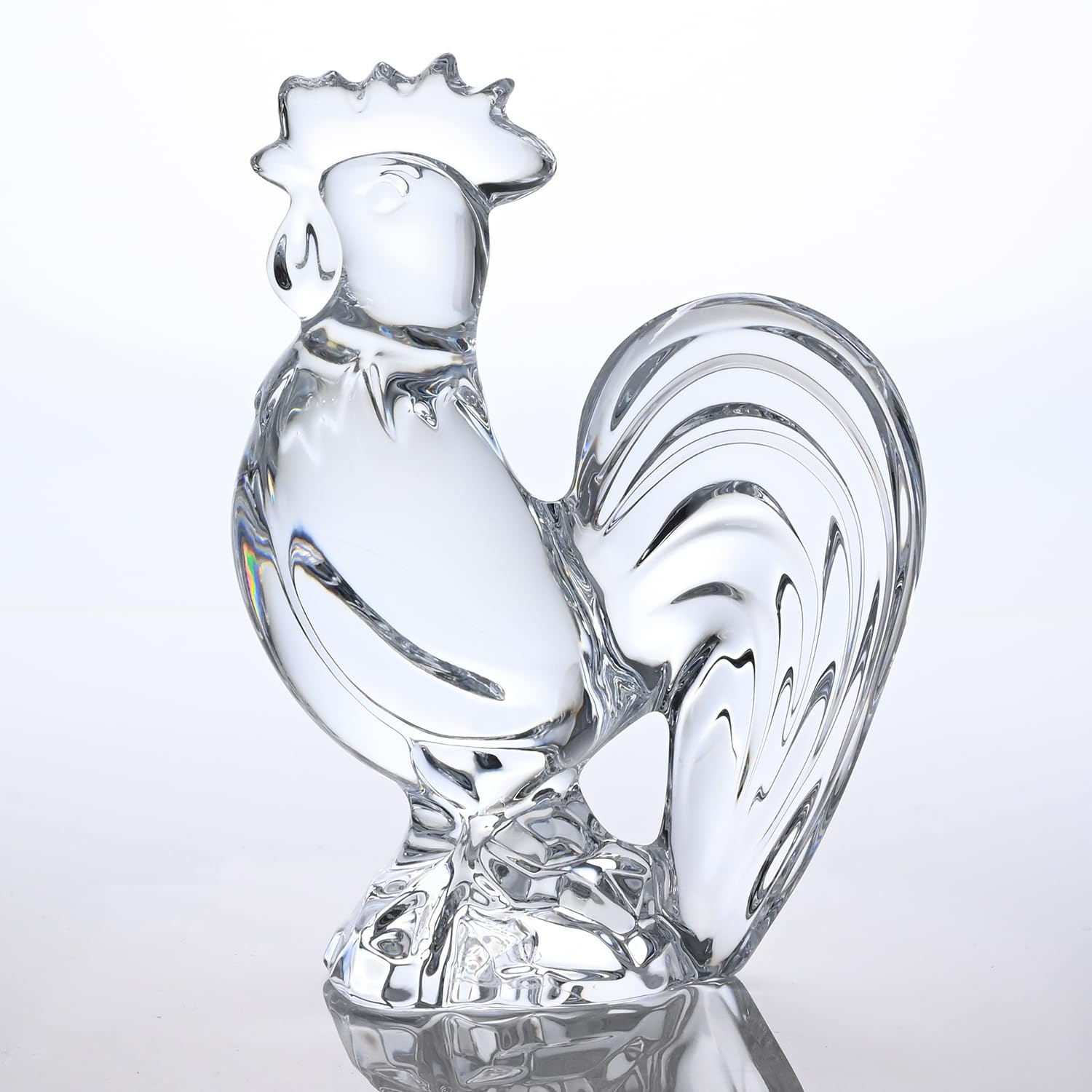 バカラ 干支 ニワトリ 鶏 酉 クリスタル クリア オブジェ 置物 バカラ