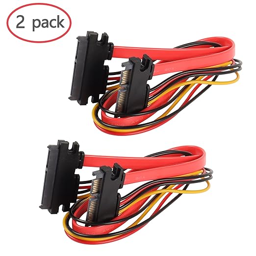 Cable de Extensión SATA 22Pin Macho a Hembra 50cm 2 Unidades miniatura 8