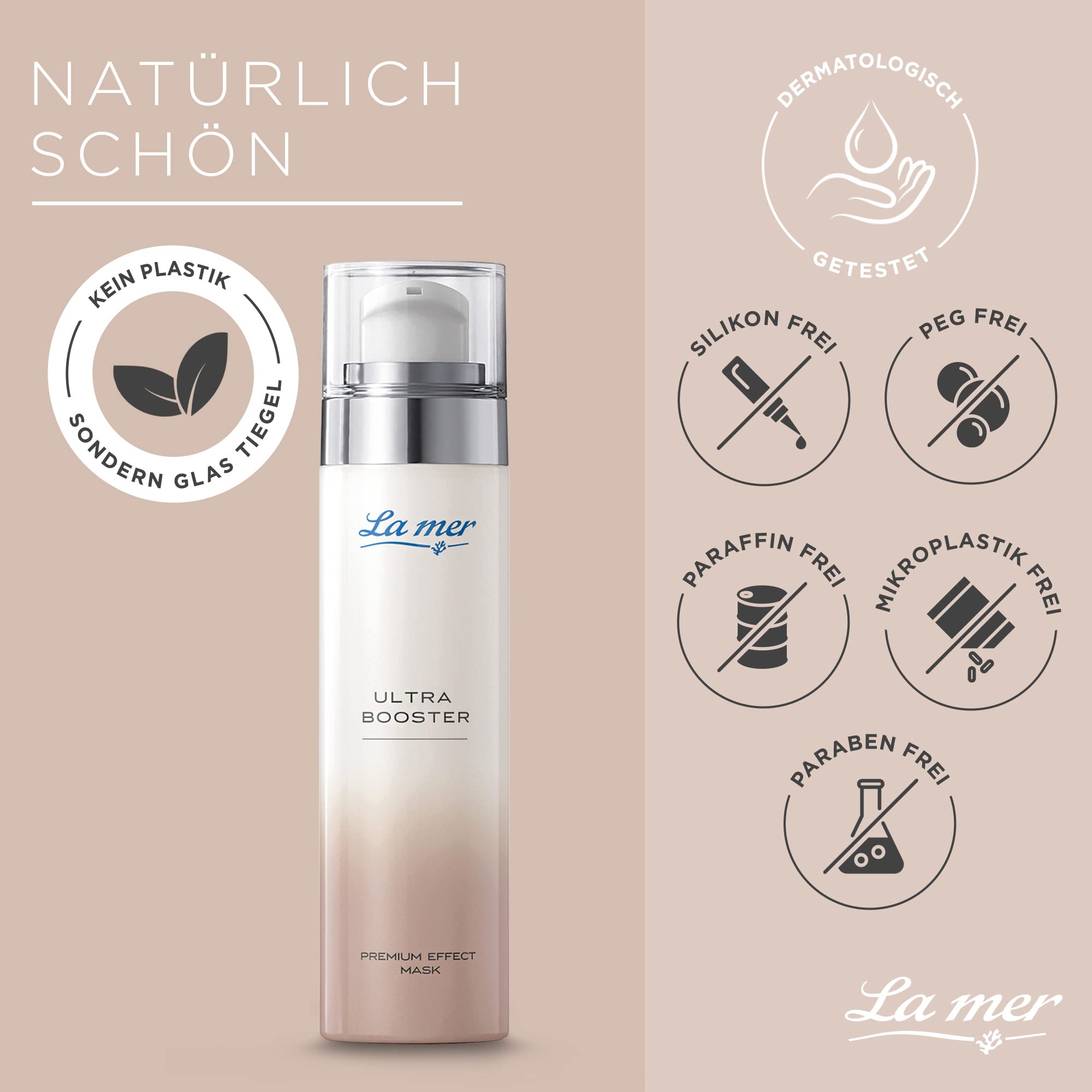 La mer Ultra Booster Premium Effect Mask - Cremige Gesichtsmaske für intensive Feuchtigkeit - Schützt und stärkt die natürliche Hautbarriere - Mindert Falten und wirkt nachhaltig straffend - 50 ml