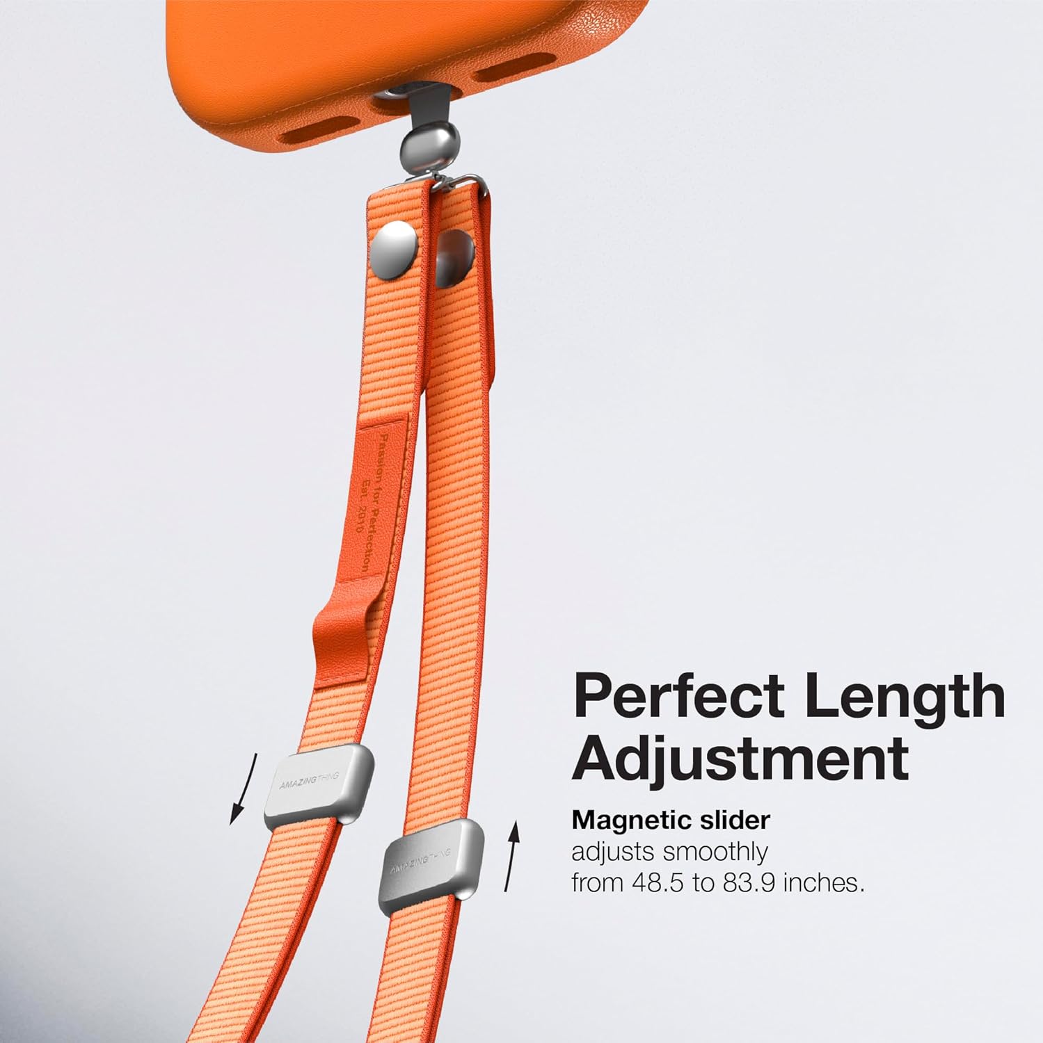 AMAZINGthing for Full Coverage Phone Cases [Titan MagStrap] Phone Strap, Magnetic Tangle-Free Design, Adjustable Length, Recycled PET Weave, AirPods Carry Ready