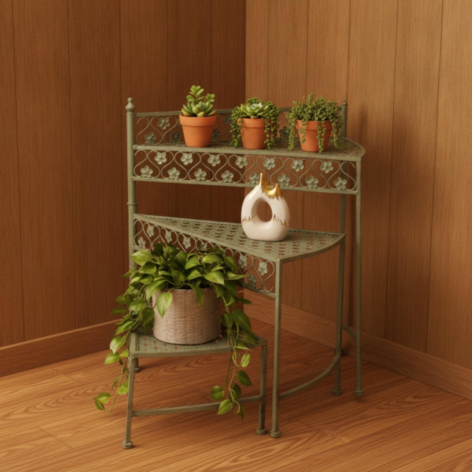 Portavasi Decorativo Elegante , Verde Invecchiato