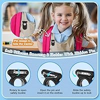 Vista 5 de Funda para Galaxy SmartTag2 con pasador invisible, funda protectora completa de silicona suave antideslizante para Samsung Galaxy Smart Tag 2