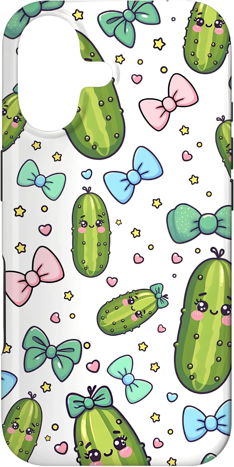 Funny Dill Pickle and Bows Case for iPhone 17