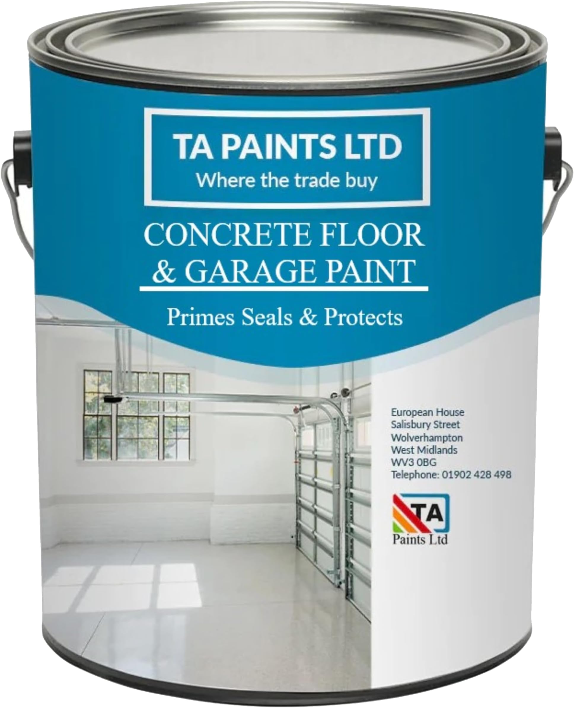 T A Paints Ltd 5L Heavy Duty Concrete Floor & Garage Paint 3 in 1 Primer Sealer Protects Industrial Factory 1K Polyurethane Coating (Clear Sealer)