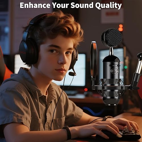 Miniatura 7 de Soporte de choque de micrófono con filtro pop, soporte universal para micrófono antivibración para micrófono de condensador de estudio de 42  1.811