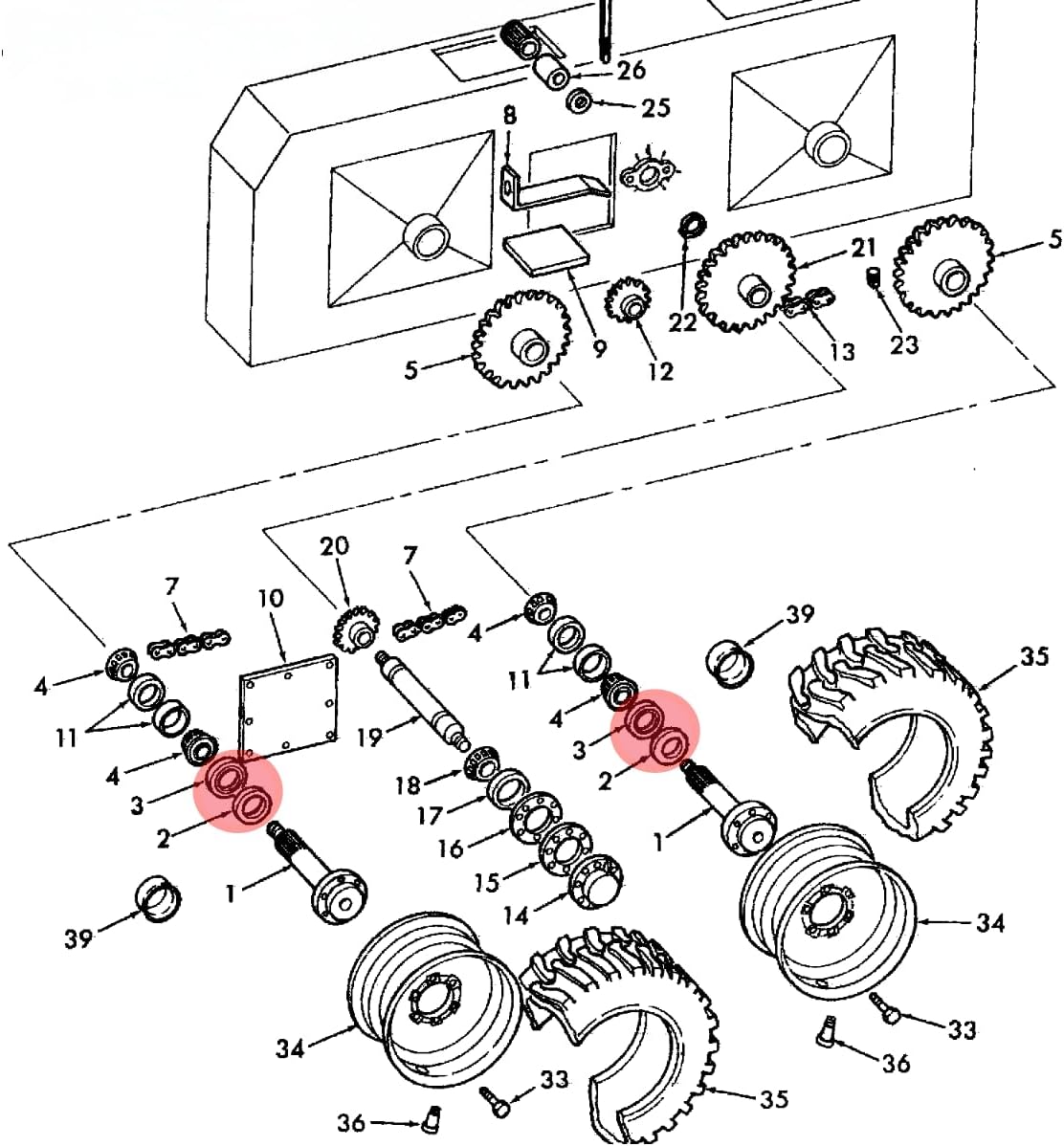 REPLACEMENTKITS.COM Inner & Outer Final Drive Seal Set Compatible with New Holland Skid Steers Models (1977-1994) (Replaces 570473 & 144752)