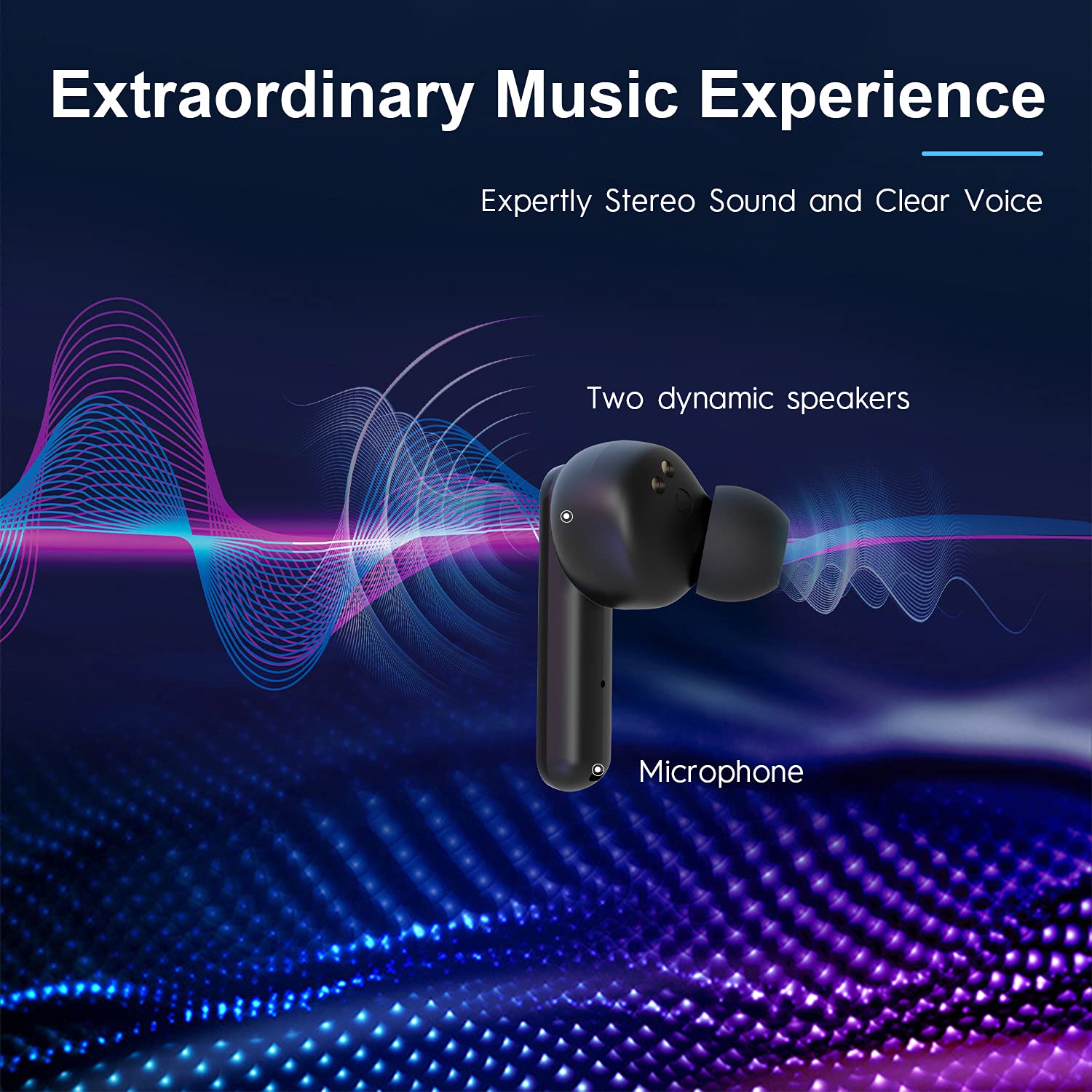 TECNO Wireless Gaming Earbuds with Microphone, 50ms UltraLow Latency