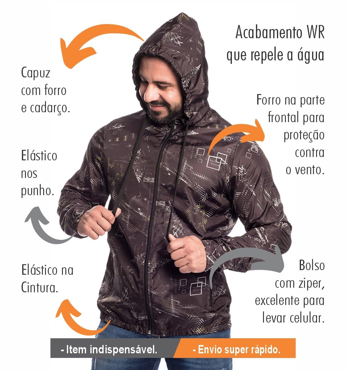 Jaqueta Masculina Corta Vento Estampada com Forro e Capuz – Esportiva, Casual, Leve e Resistente à Água – Marca SLICK – P ao EG em promoção! Veja a oferta e mais achadinhos de Jaquetas & Casacos 2 Hoje é o melhor dia para comprar Jaqueta Masculina Corta Vento Estampada com Forro e Capuz – Esportiva, Casual, Leve e Resistente à Água – Marca SLICK – P ao EG com aquele preço maroto! Promoção! Aproveite a oferta! 2