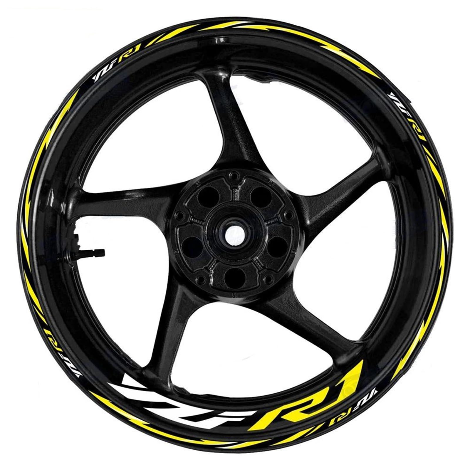 Motorcycle Front Rear Wheel Stickers for Yamaha YZF R1 Decorate Rim Motorbike Hub Tape Decal(Color21)