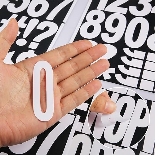 Miniatura 4 de 220 calcomanías de letras mayúsculas con símbolos, calcomanías autoadhesivas de 3 pulgadas para letras mayúsculas y números para tableros de