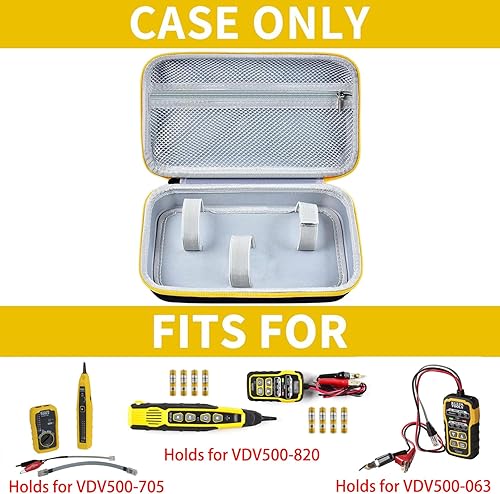 Miniatura 2 de Funda para Klein Tools VDV500-705VDV500-820VDV500-063 Wire Tracer Tone Generator & Probe Kit Probador de Continuidad, Bolsa de Almacenamiento