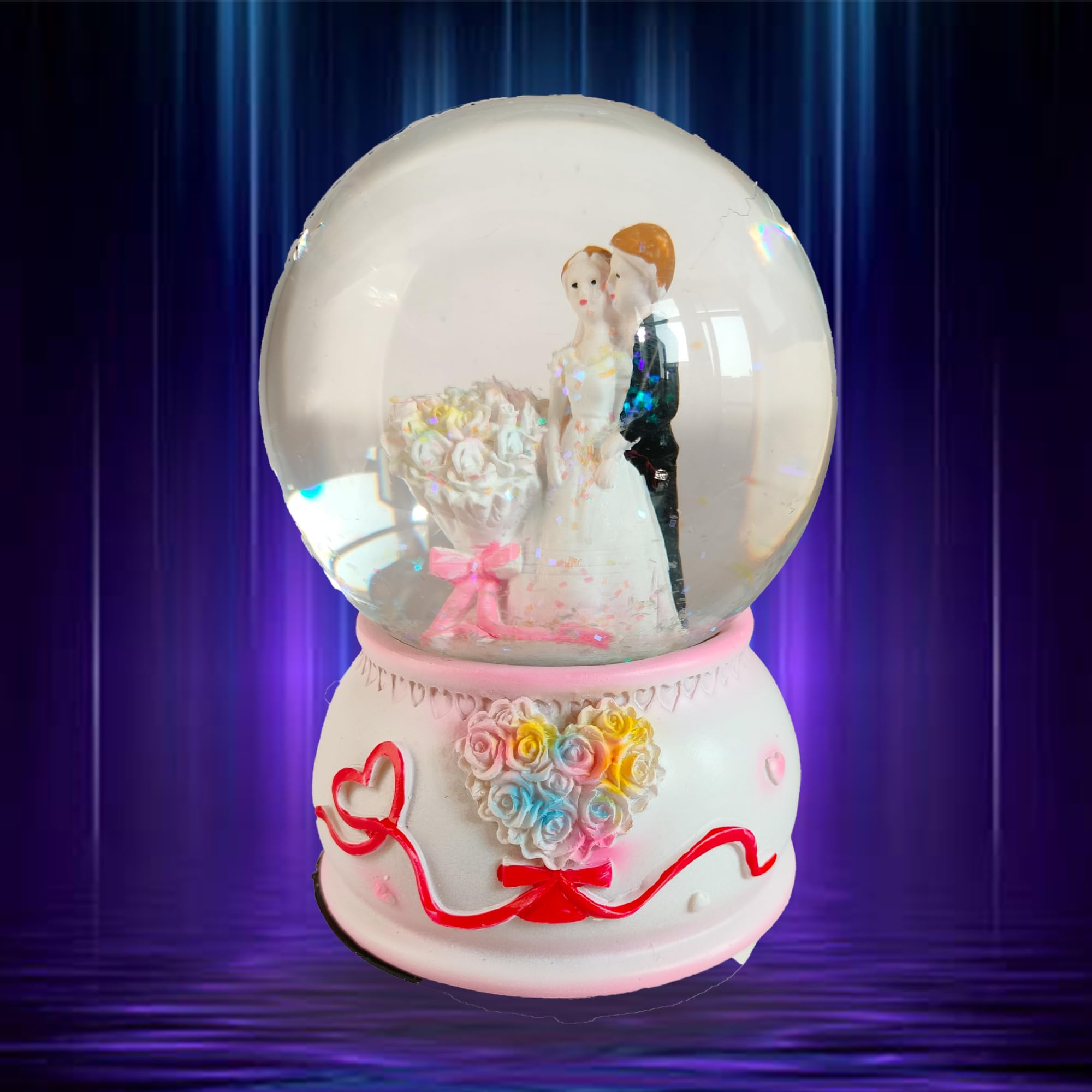GLAMORSTYL Cute Couple Snow Globe with Magical Flakes | Valentines Day Gifts | Ting Ting Musical, Polyresin, Rotating Elegance-13cm, No Batteries Required | Gift Ideas for Loved Ones (B0CTDYYVC1) Amazon Price History, Amazon Price Tracker