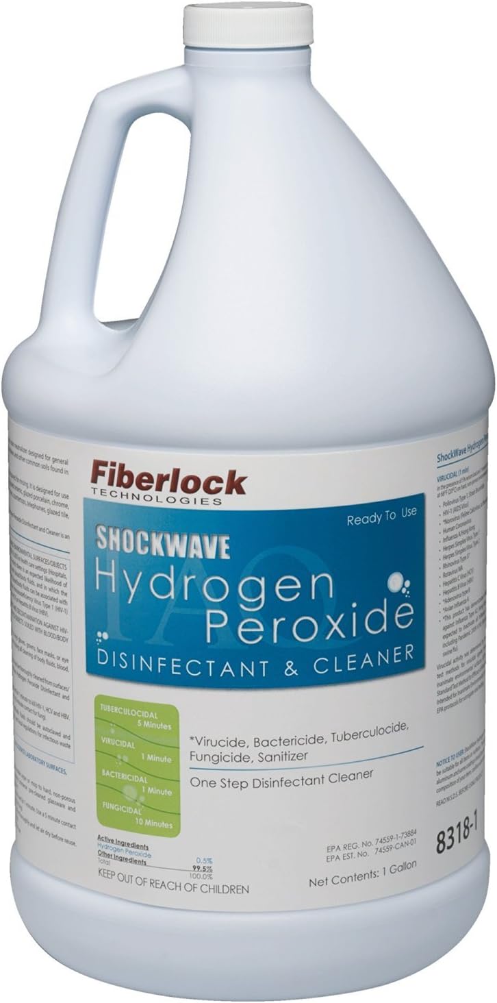 Fiberlock - Shockwave Hydrogen Peroxide - Disinfectant and Cleaner - 1 Gallon - 8318