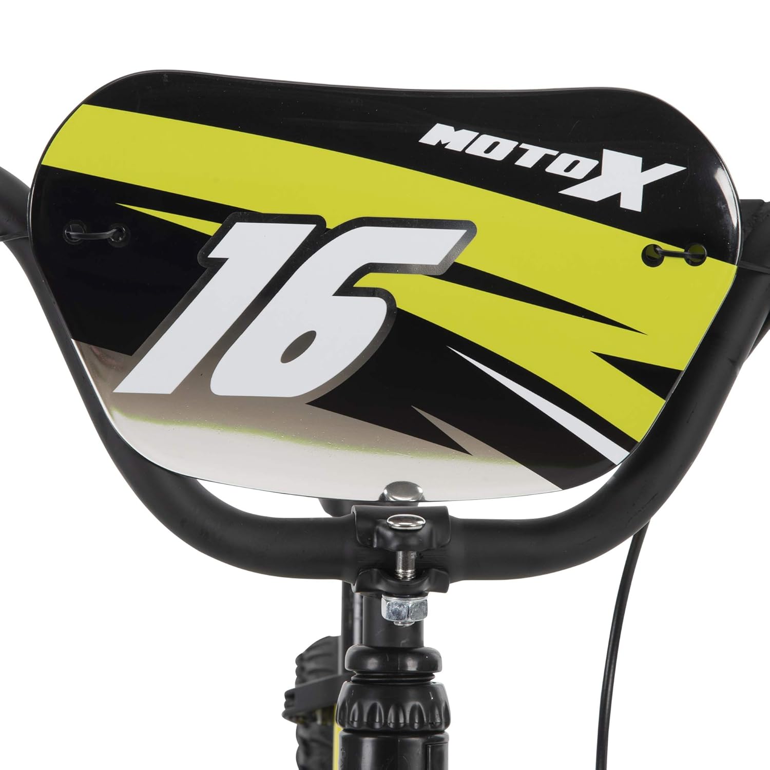 Huffy Moto X 16 Inch Kids Bike with Training Wheels, Quick Connect Assembly, Yellow Yellow 16 inch wheel Quick Connect Assembly Bike