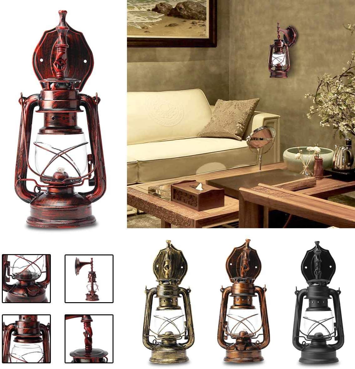 Wall Lamps E27 Retro Classic Kerosene Lamp Wall Light Sconce Holder Portable Lights Adornment Bar Club Coffee Shop Restaurant