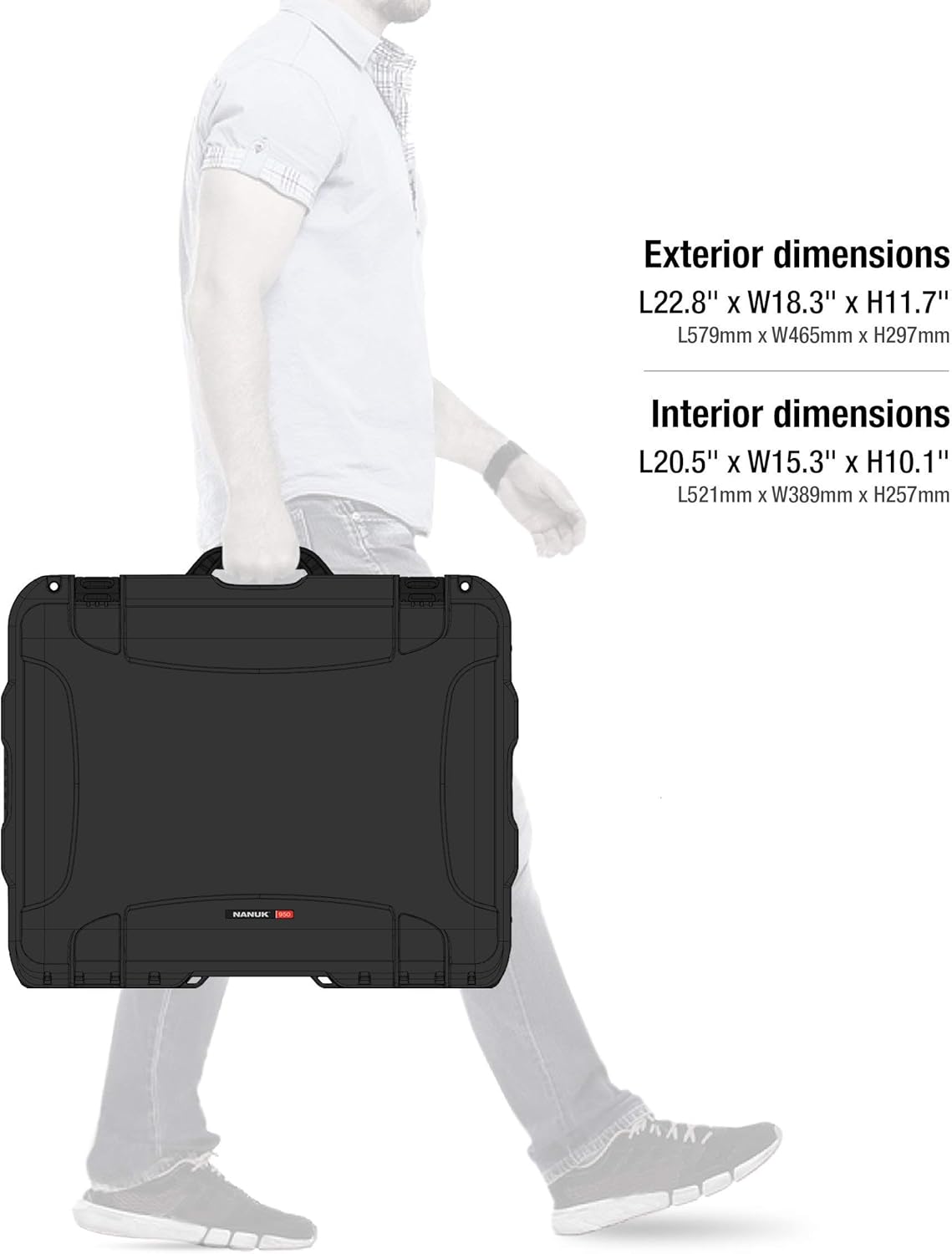 Nanuk DJI Drone Waterproof Hard Case with Wheels and Custom Foam Insert for DJI Phantom 4/ Phantom 4 Pro (Pro+) / Advanced (Advanced+) & Phantom 3 - 950-DJI41 Black (Renewed)