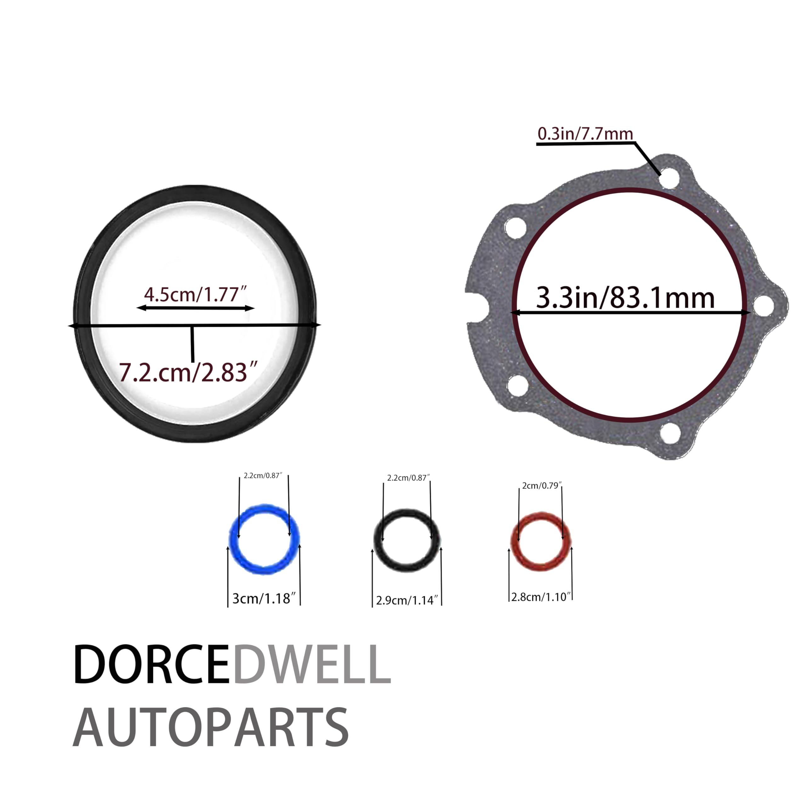 Rear Main Seal Cover Kit W/Gasket Bolts For Chevy Silverado Suburban GMC Sierra Yukon 4.8 5.3 6.0 6.2L 635-518 12633579 12639250 In | Whizz Main - Foto 2