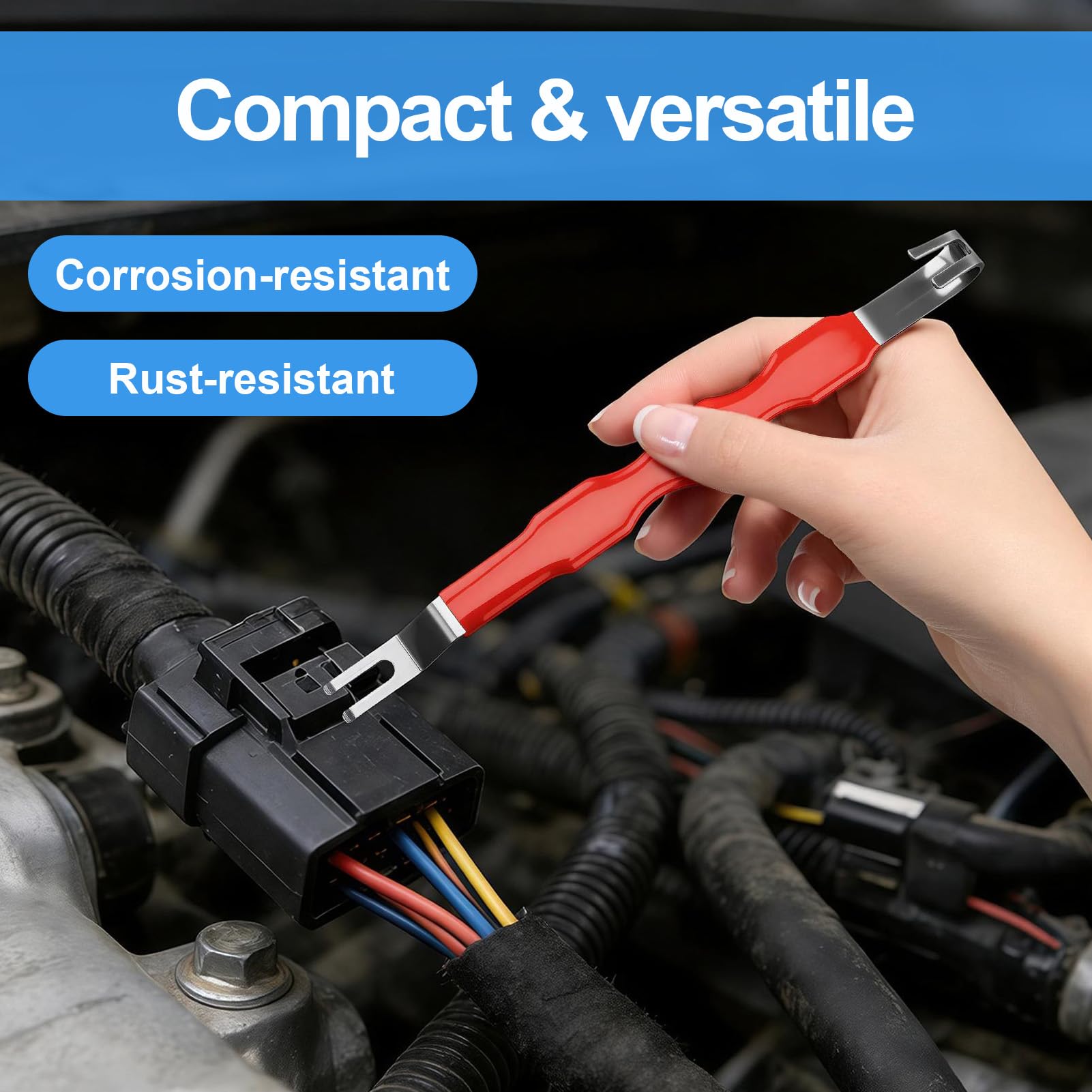 Herramienta para extraer conectores eléctricos automotrices, extractor de terminales universal de 170 mm para cableado automotriz, herramienta de separación para sistemas eléctricos de automóviles — view 4